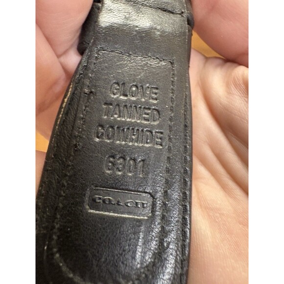 Vintage Coach Glove Tanned Black Cowhide 6301 Leather Belt 40” Gold Buckle - Picture 1 of 7